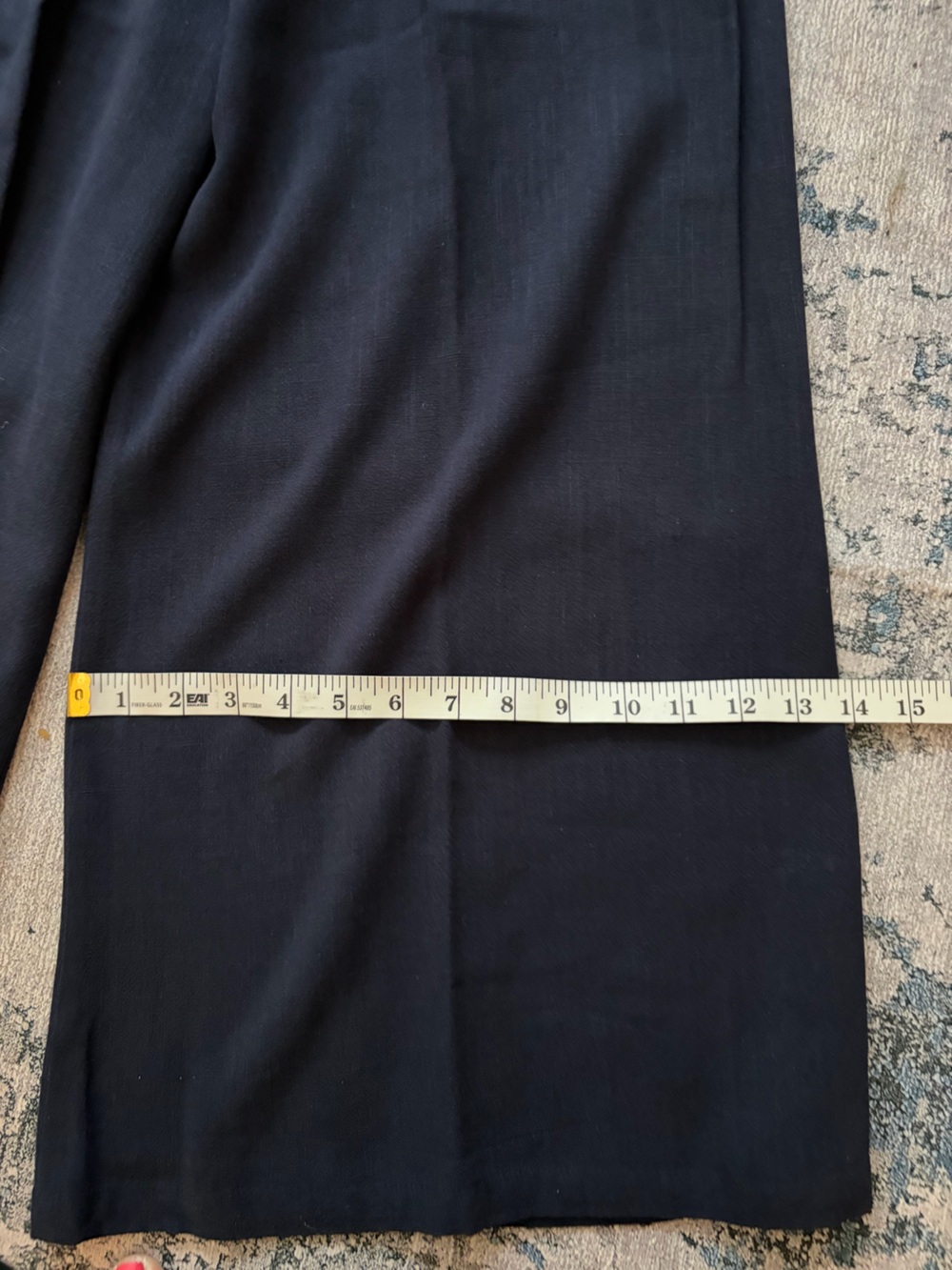Sleeveless Navy Square-Neck and wide leg pants linen blend set size large - Picture 9 of 11